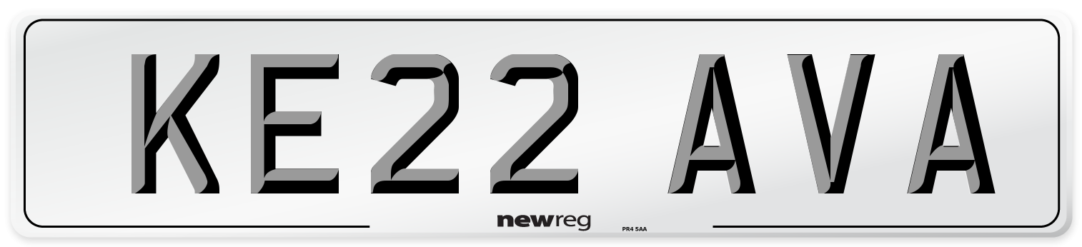 KE22 AVA Number Plate from New Reg